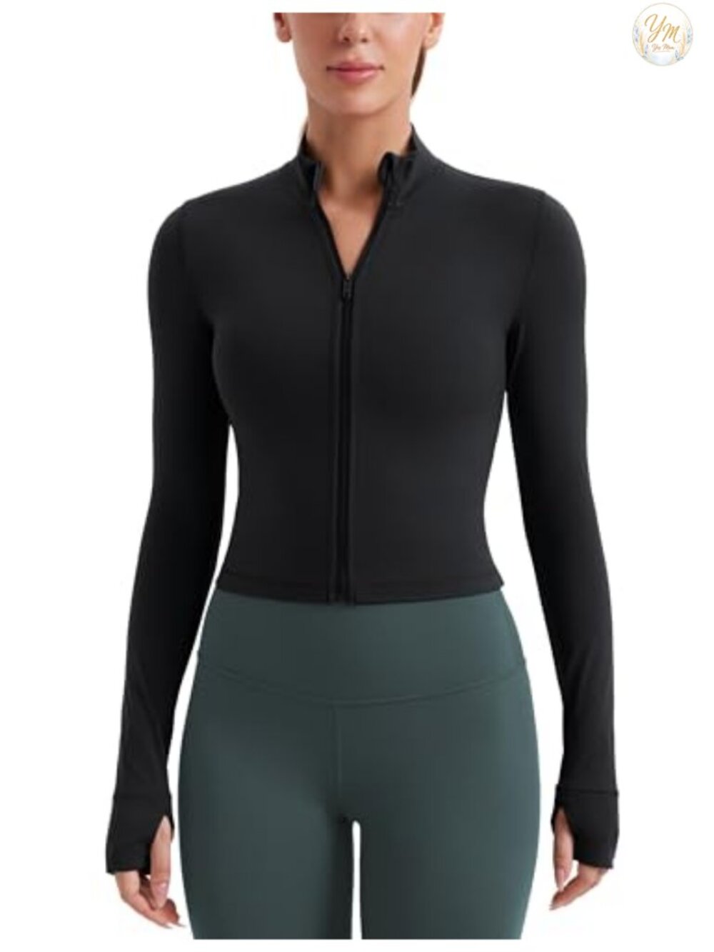 CRZ YOGA Butterluxe Cropped Athletic Jacket Full Zip